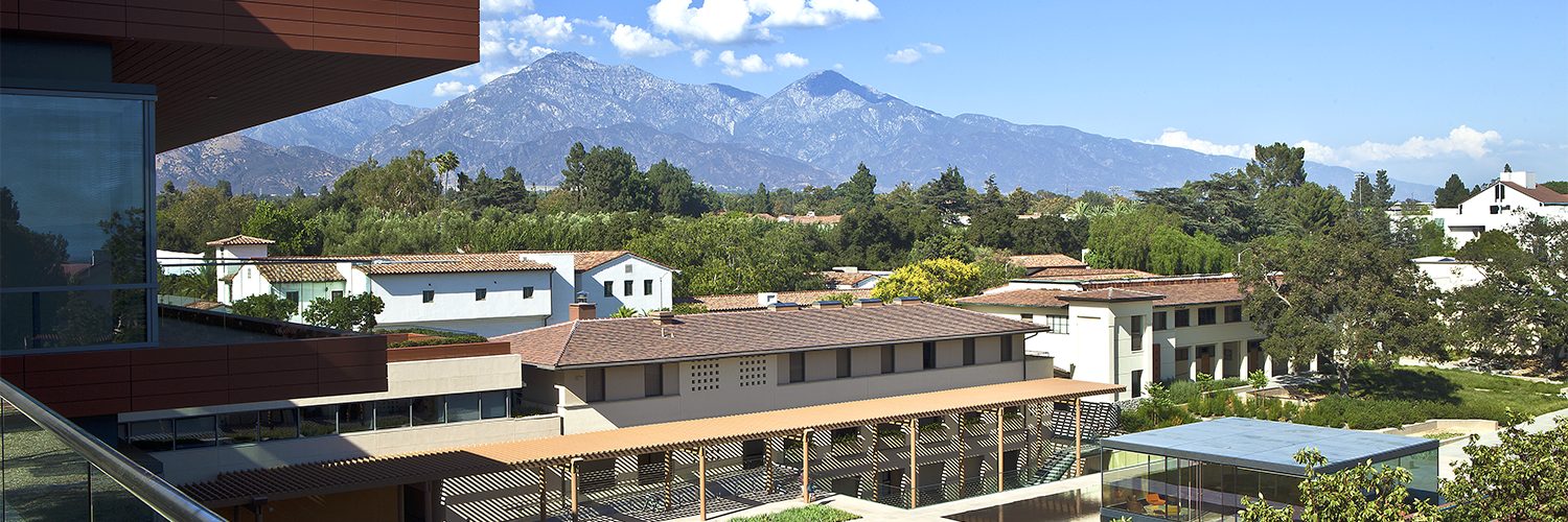 view from claremont mckenna college towards the mountains